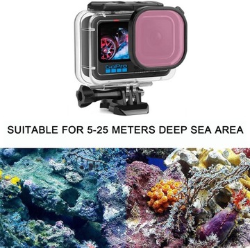 Подводный бокс для GOPRO HERO 9 10 11 с ФИЛЬТРАМИ