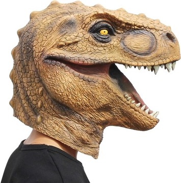 DUŻA MASKA GŁOWA DINOZAURA NA HALLOWEEN REALISTYCZNA LATEKS STRÓJ KOSTIUM