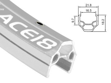 Трекинговый обод ALEXRIMS ACE18, V-образный тормоз, конус 18,2 мм, отверстия 26 x 36 дюймов, колпачок