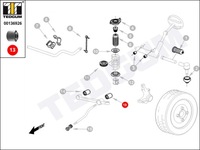 фото thumb №12, Втулка wah. chrysler p. 300m 99-05 нижній do тяга реактивного 00136926