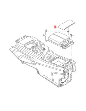 фото thumb №7, Захист накладка задня підлокітника середнього шкіра audi sq7 q7 4m0