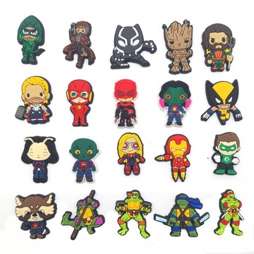 Przypinka Superbohater Czarna Wdowa Marvel do Crocs butów telefonu torebki