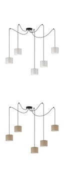 Lampa wisząca zwis żyrandol sufitowa pająk ABAŻUR AŻUR GOLD do salonu