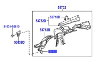 Купити 53258-30070 кронштейн lewego передній крила кронштейн підкрилок lexus gs rc, фото thumb