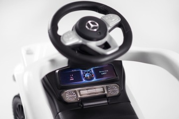 JEŹDZIK PCHACZ CHODZIK MERCEDES AUTKO GUMOWE KOŁA SKÓRA SAMOCHODZIK PREZENT
