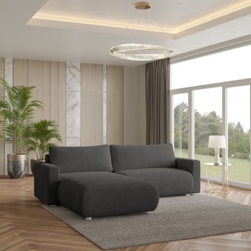 Роскошный угловой диван TURIN Comfort SLEEPING FUNCTION букла WAVE SPRING