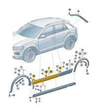 фото thumb №3, Накладка молдинг дверь vw t-roc перед правая