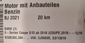 фото thumb №14, Bmw g06 g05 g07 g15 двигун b58b30c b58c комплектний new xdrive g12 g14 g16