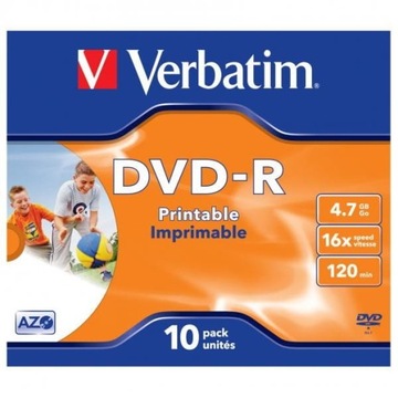 Диски Verbatim DVD-R для печати на шкатулках, 10 шт.