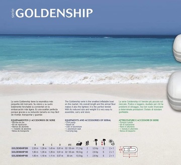 Надувная лодка RIB Goldenship Airmat 160 маленькая легкая МГНОВЕННО
