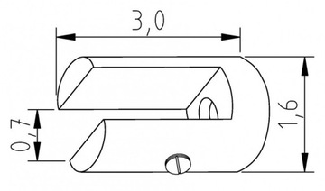 Полкодержатель стеклянный 6мм 6708 ХРОМ Irwar