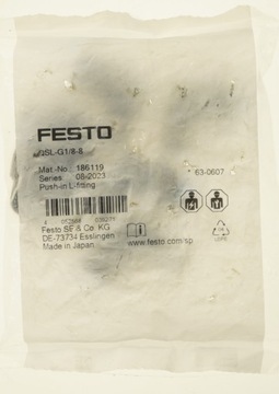 Złączka wtykowa kątowa kolanko z uszczelką FESTO QSL-G1/8-8