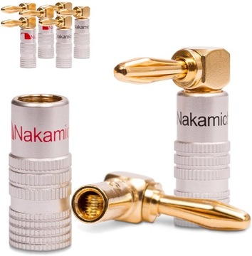Акустический кабель NAKAMICHI OFC 2х1,5мм банан 90 4м