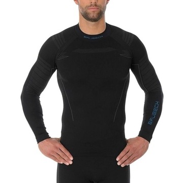 Черная термоактивная мотоциклетная футболка Brubeck XL