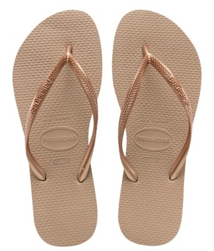 Женские шлепанцы Havaianas Slim розовое золото 41/42 BRA