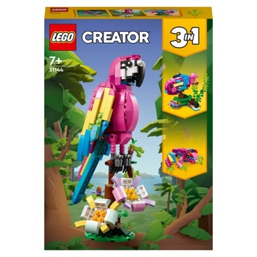 LEGO CREATOR ЭКЗОТИЧЕСКИЙ РОЗОВЫЙ ПОПУГАЙ 3 в 1 31144