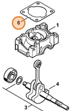 ПРОКЛАДКА ЦИЛИНДРА ДЛЯ STIHL FS 40 56 ЩЕТКА ОРИГИНАЛ