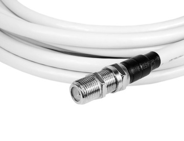 GOTOWY KABEL KONCENTRYCZNY PRZEWÓD ANTENOWY z wtykiem F i gniazdem F 7m