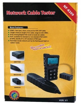 ТЕСТЕР LAN POE NOYAFA PAR FINDER NF-8209