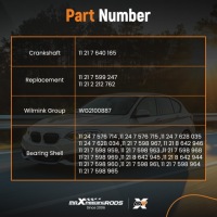 Набір підшипник вала колінчастого двигуна n20 до bmw x1 x3 x5 220i 320/328i 2.0l Оригінал, фото thumb