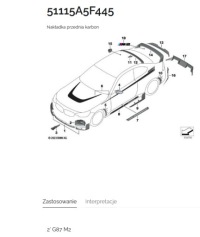 Купити Накладка передня карбон 5a5f445 оригінал eu nowa bmw m2 g87 m performance, фото thumb