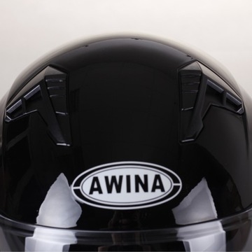 Otwarty kask motocyklowy AWINA czarny na skuter motor blenda JET ECE 22.06