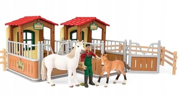 SCHLEICH 72116 ОТКРЫТАЯ КОНЮШНЯ 2 БОКСА 2 ЛОШАДИ