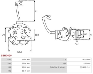 фото thumb №12, Запчастини alt + rozruszn щіткотримач стартер fiat bravo marea