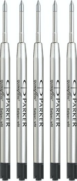 5 стержней для шариковых ручек PARKER M, ЧЕРНЫЙ
