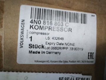 фото thumb №9, Компресор компресор кондиціонера audi a8 4n0816803c audi оригінальний номер