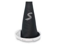 Купить Mini cooper s r56 автоматическая коробка передач чехол переключения передач кожа вышивка s szary, фото thumb