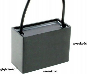KONDENSATOR ROZRUCHOWY 1,2UF 450VAC Z PRZEWODAMI CBB61