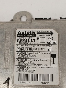 фото thumb №3, Модуль блок керування датчик подушка безпеки renault scenic ii 2 8200682414