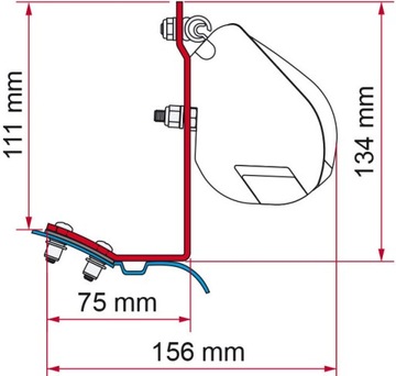 АДАПТЕР НА КРЫШЕ FIAMMA F35 MB VITO -04