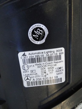 фото thumb №11, Mercedes c 204 w204 лампа ліва amg некерована