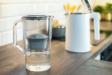 Dzbanek filtrujący wodę Wessper D1 SOLID 2,8l szary + Wkład aquamax 4szt.