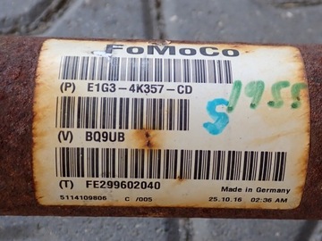 фото thumb №9, Wał привідний оригінал ford mondeo mk5 4x4 e1g3-4k357-cd 2.0d 2016r 132kw