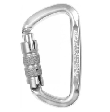 Karabinek triplex d-kształtny Climbing Technology – D-shape CF TG srebrny
