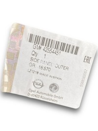 фото thumb №1, Opel mokka блок двигателя правый перед новый оригинальный 42554451