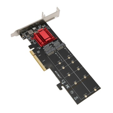 двойной адаптер m.2 pcie nvme с функцией разветвления pcie SSD на pcie 3.1 x8