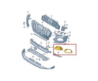 фото thumb №8, Решётка радиатора бампера do audi q3 f3 2018-2020 83g807682 правая чёрный никель