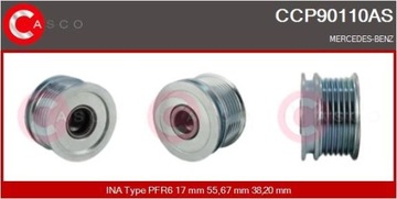 фото thumb №2, Колесо ременное генератора ccp90110as casco