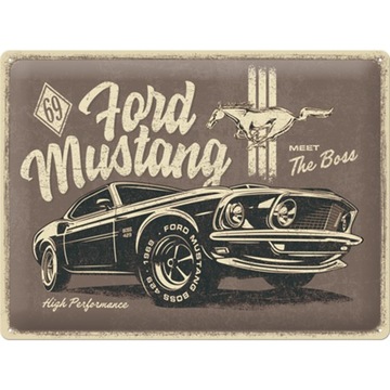 ПОСТЕР 30X40 FORD MUSTANG THE BOSS CLASSIC CARS