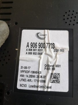 фото thumb №6, Mercedes sprinter 906 рестайлінг спідометр  манометр a9069007703 механічна коробка передач