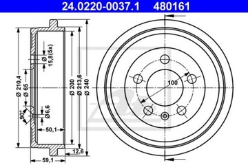 ТОРМОЗНОЙ БАРАБАН ATE AUDI A2 SEAT IBIZA VW POLO