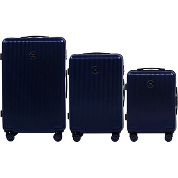 Zestaw 3 walizek (L,M,S) Wings PC565 Policarbon, Dark Blue