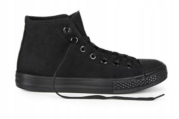Buty damskie Czarne TrAmPki Tenisówki WySoKiE P3