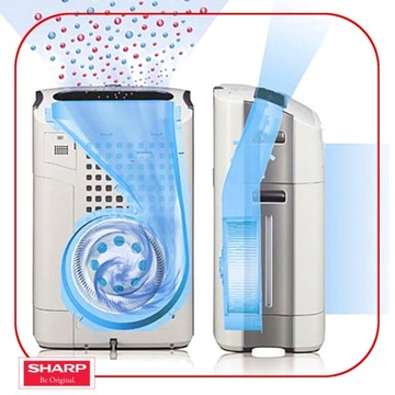Очиститель воздуха SHARP KC-A60EUW, увлажнитель воздуха 3 в 1 и ионизация HEPA + электронная книга