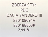 фото thumb №11, Новий оригінальний бампер задня dacia sandero iii 3 stepway 6x pdc 2020-