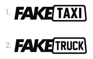 Наклейка на окно грузовика FAKE TRUCK TAXI * ЦВЕТА * УЗОРЫ * 52 см